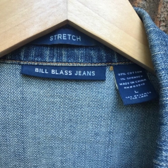 Bill Blass Jean Jacket L - Picture 3 of 5